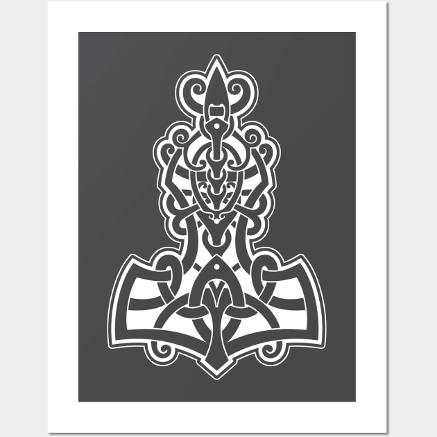 Thors Hammer - Mjolnir - Viking Metal Wall Art by VikingMetalMerch